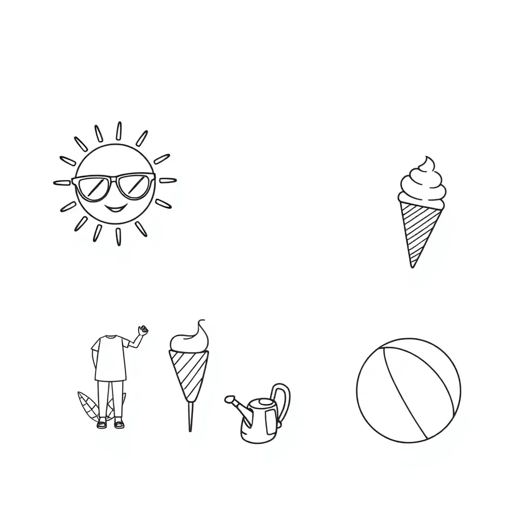 Boy staying cool in summer