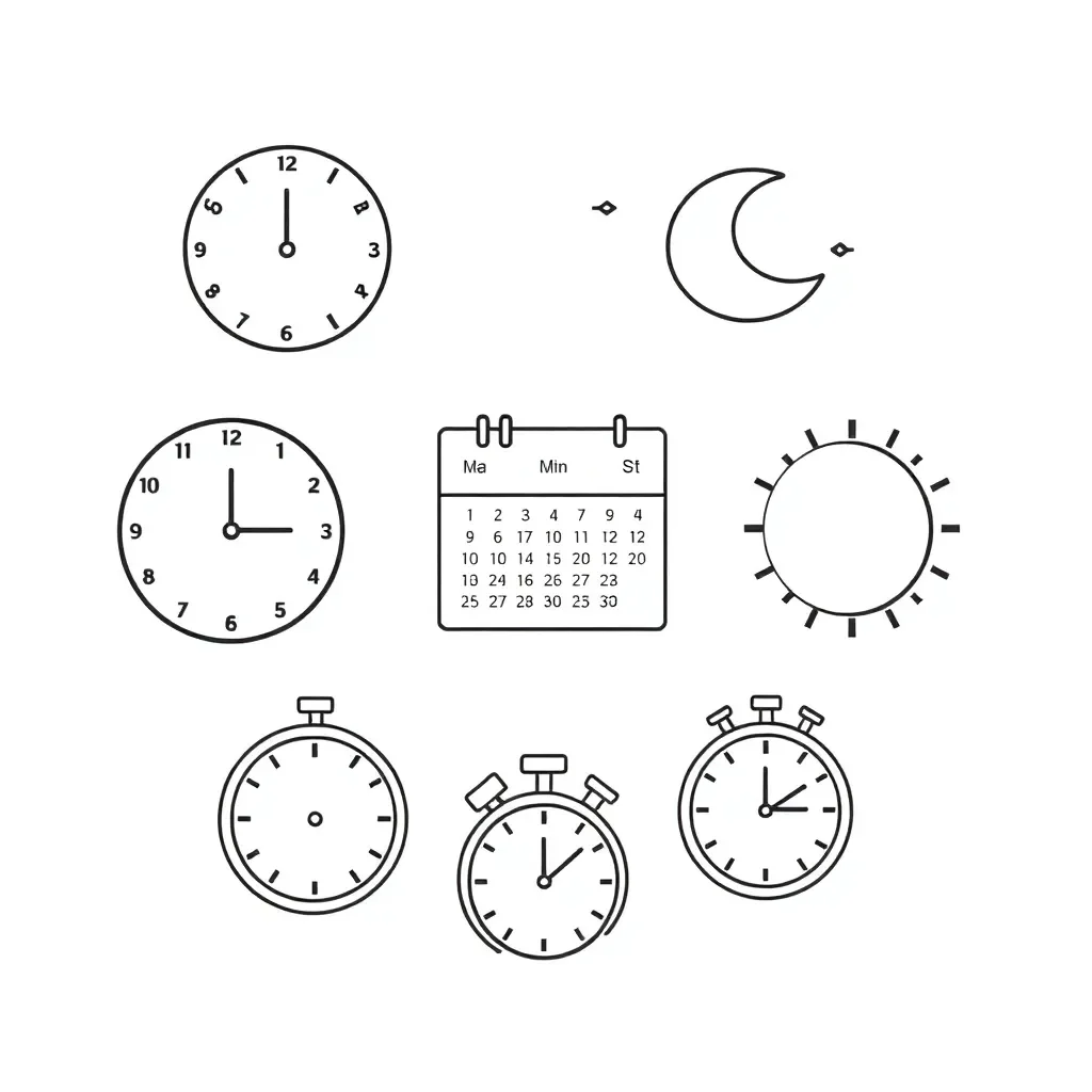Clock and time illustration