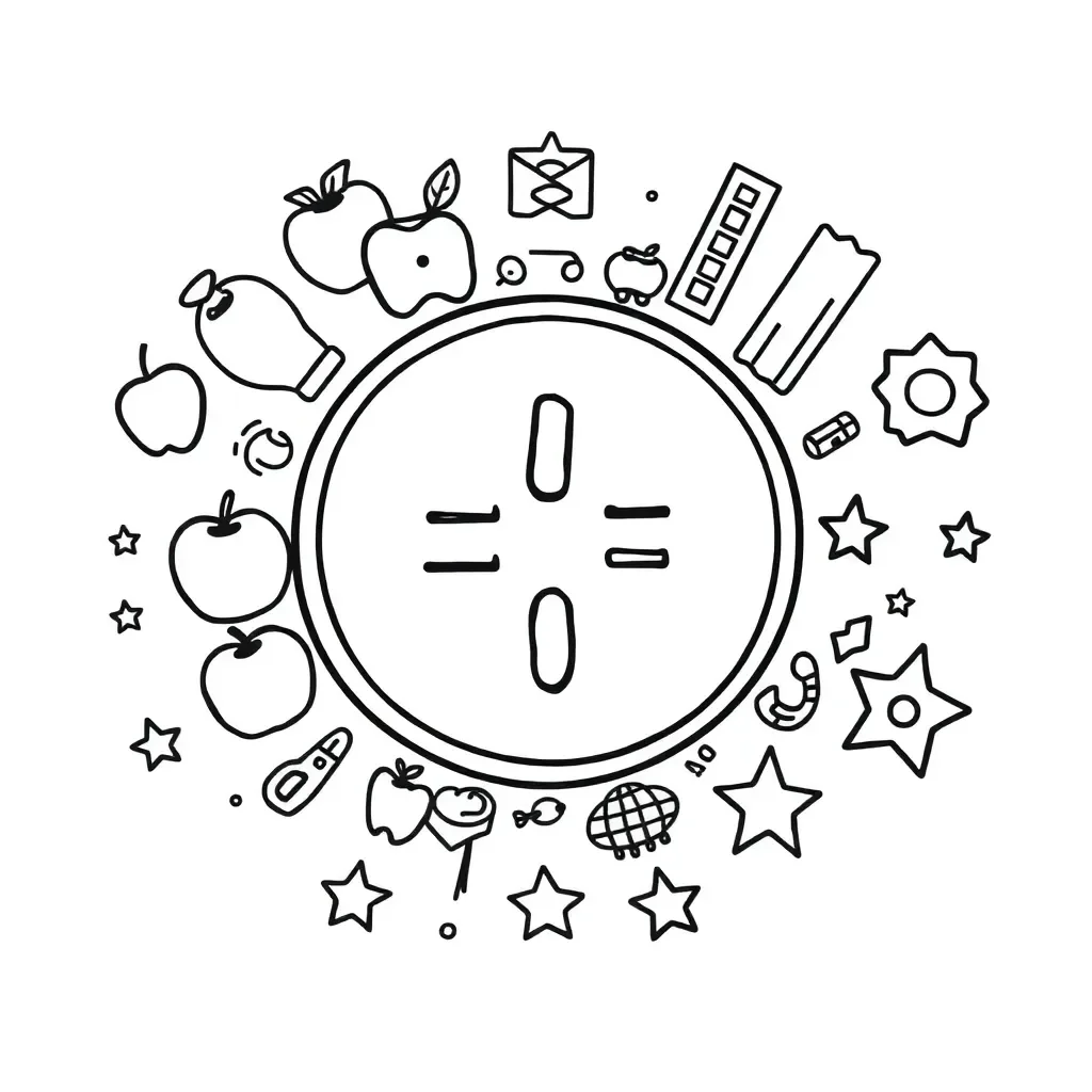 Multiplication worksheet illustration
