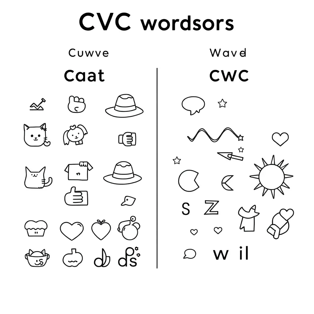 Children reading books with CVC words