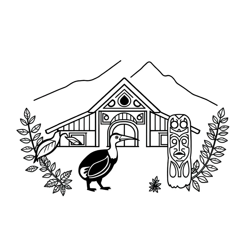 Te Reo Māori worksheet illustration