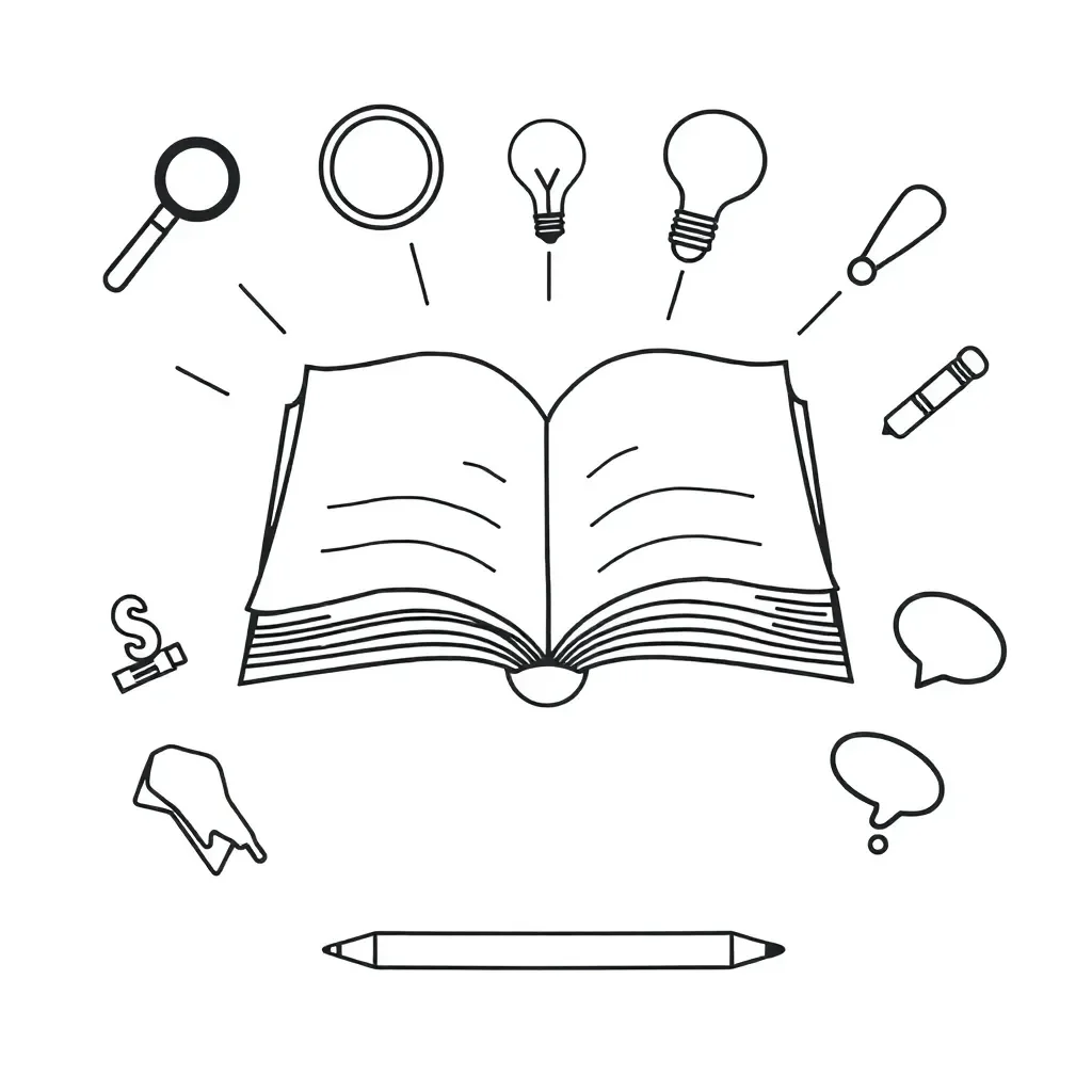 Student reading a book