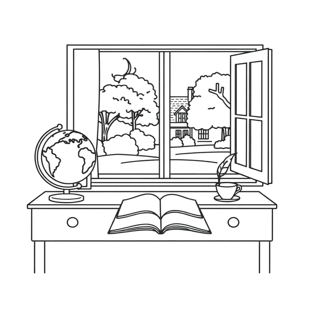 Student reading a book