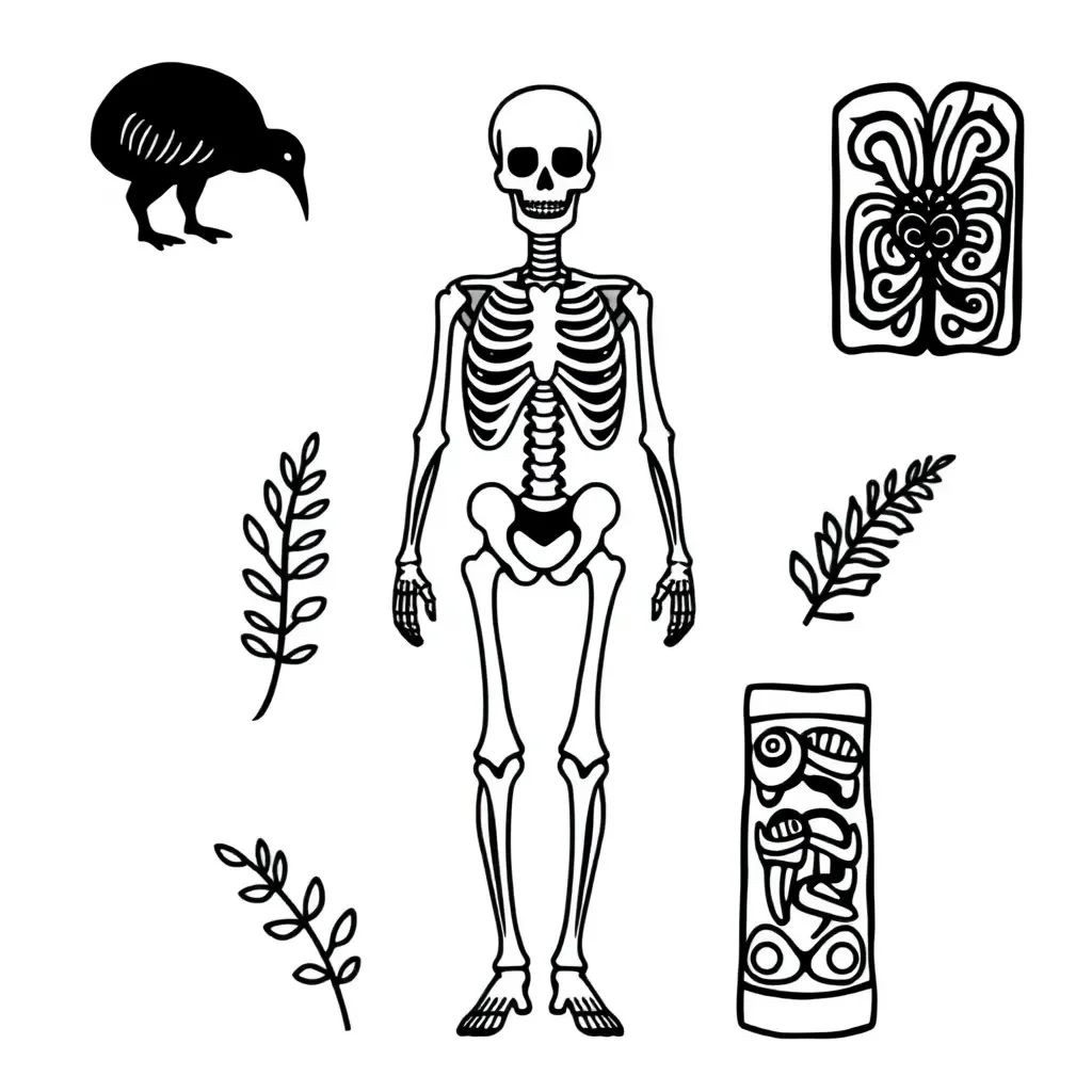 Human skeleton diagram