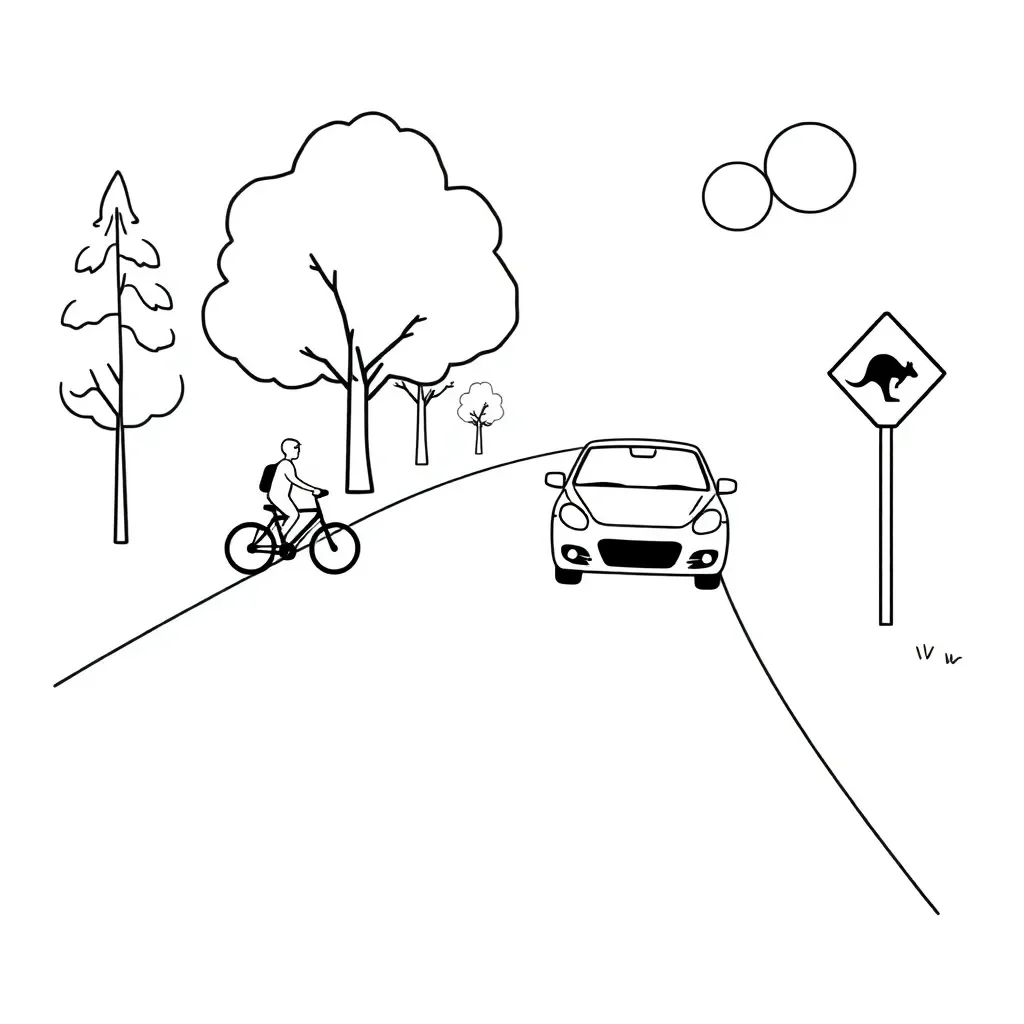 Road safety illustration with traffic lights and pedestrian crossing