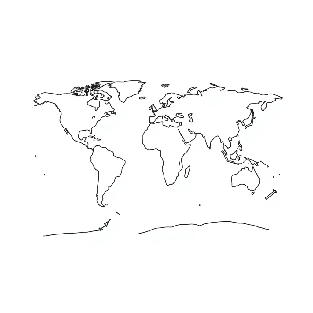 Continental drift illustration showing Pangaea breaking apart