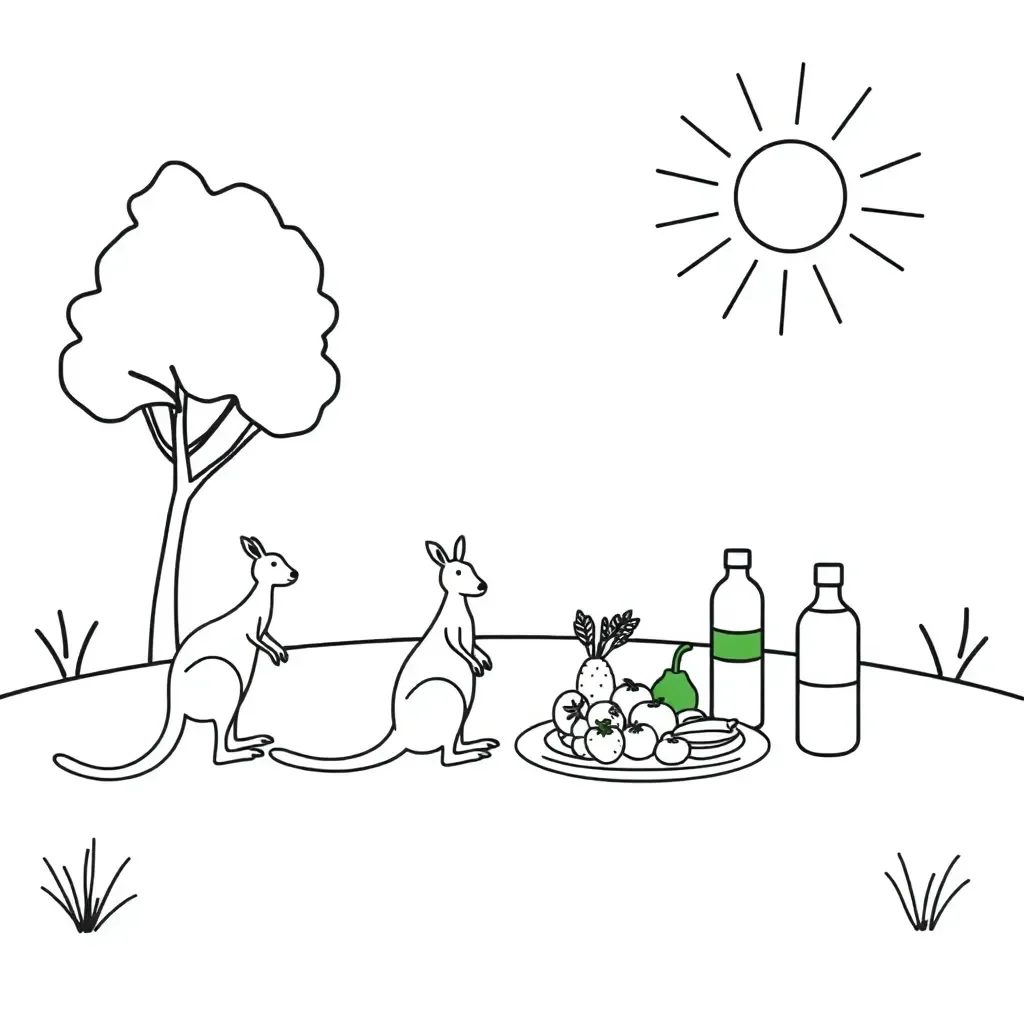 Healthy food groups illustration
