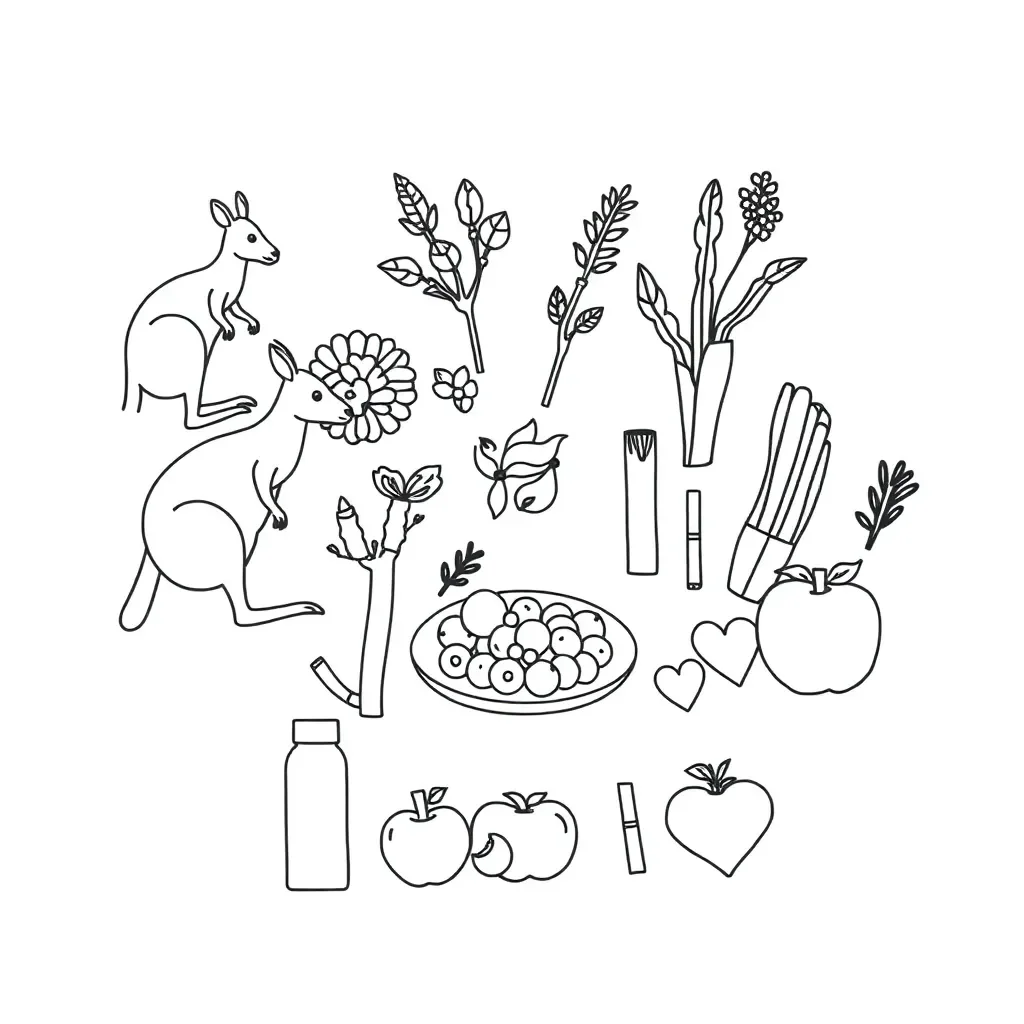 Healthy food groups illustration
