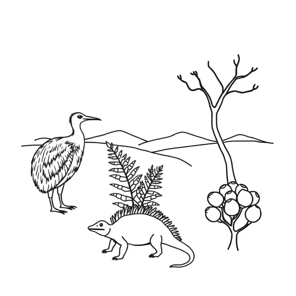 Various animals in their habitats