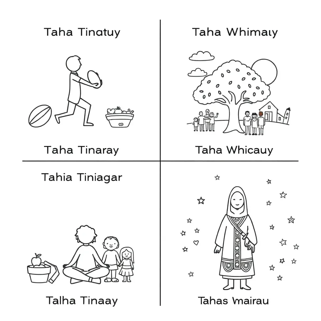 Te Whare Tapa Whā - Four pillars of Māori health model