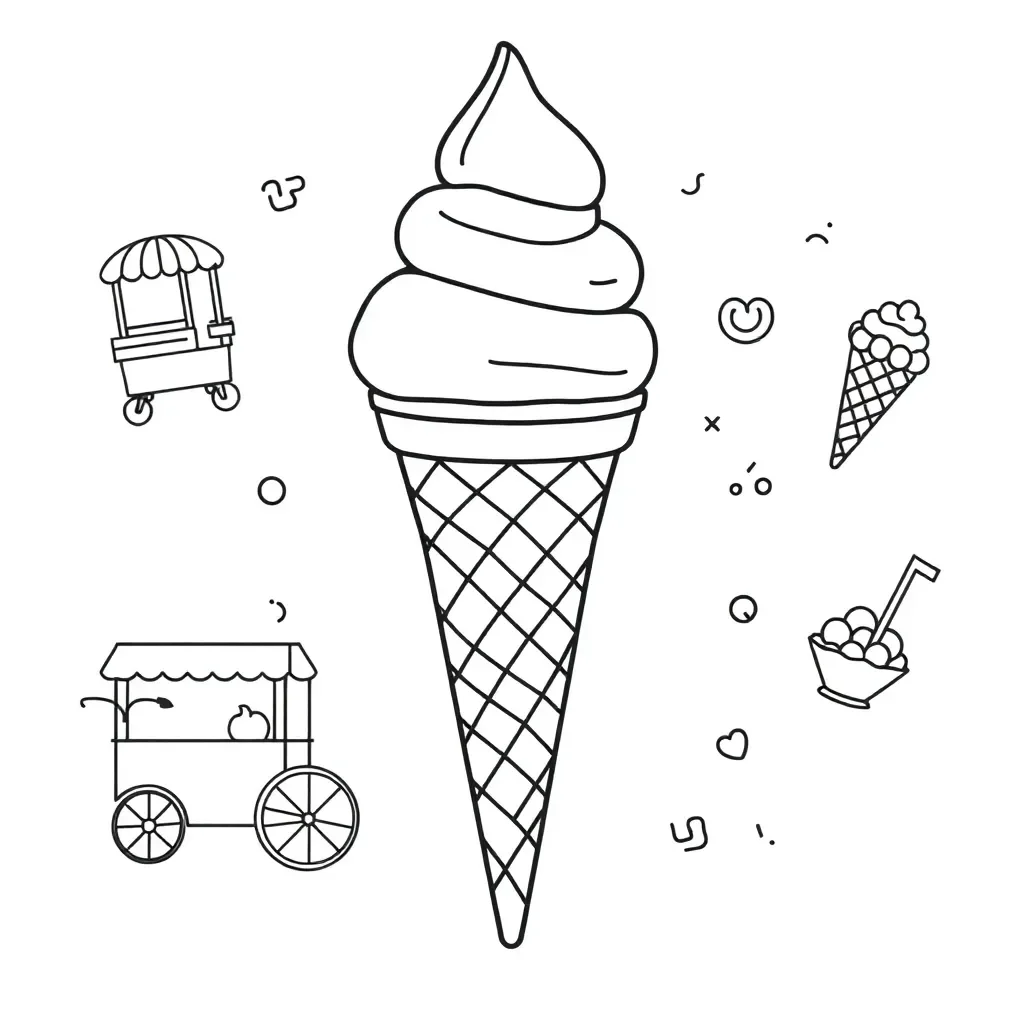 Ice cream cone illustration