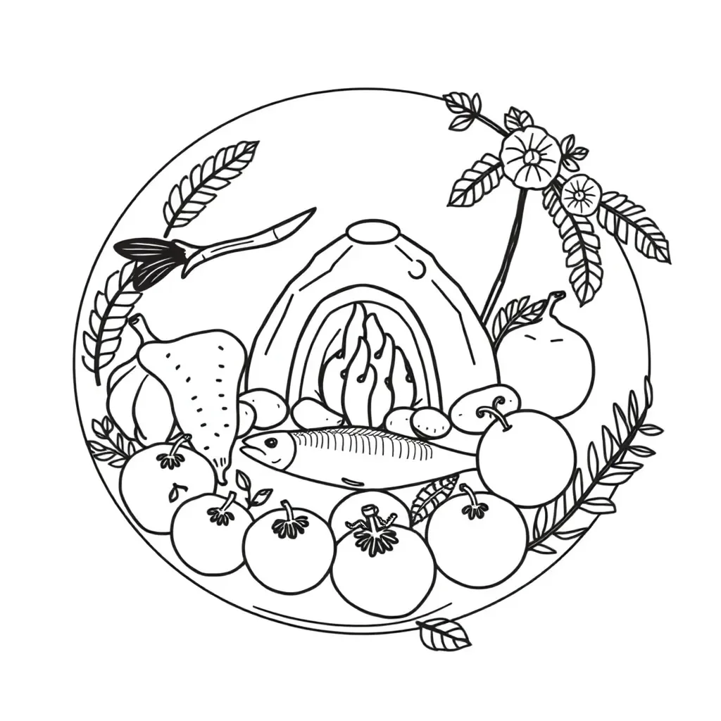Healthy food illustration