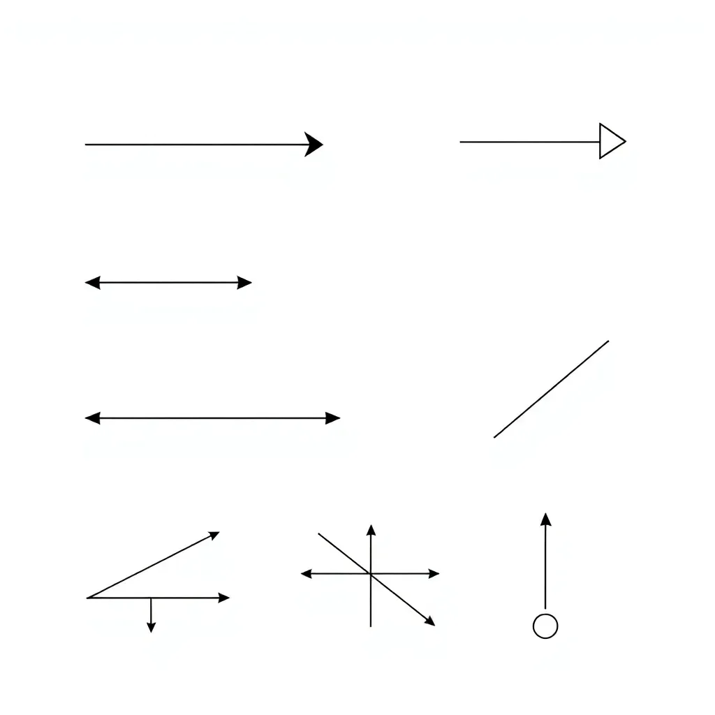 Ilustración de diagramas de vectores