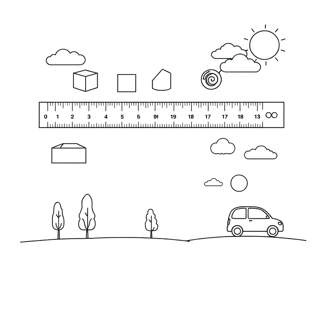 Ruler and measuring tools illustration