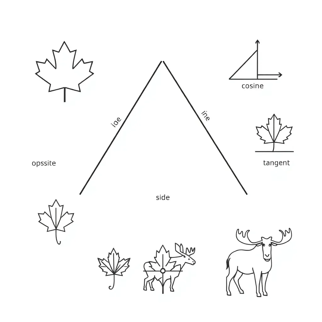 Right triangle with labeled sides