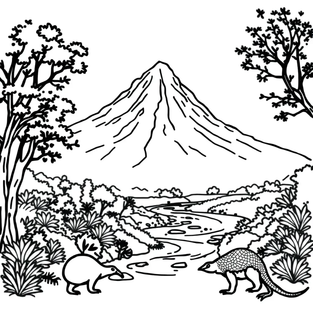 Human impact on environment illustration