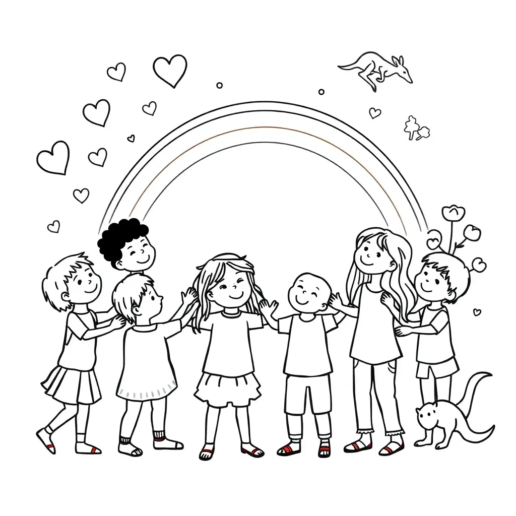 Happy children playing together