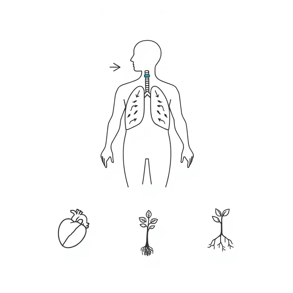 Lungs and respiratory system diagram