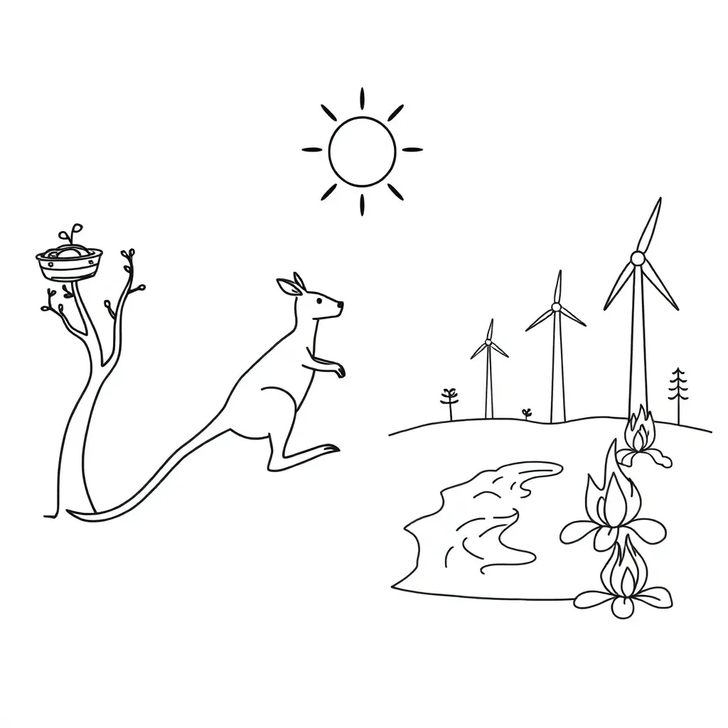 Energy concepts illustration showing kinetic and potential energy