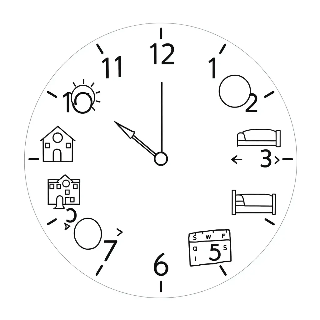 Clock showing time