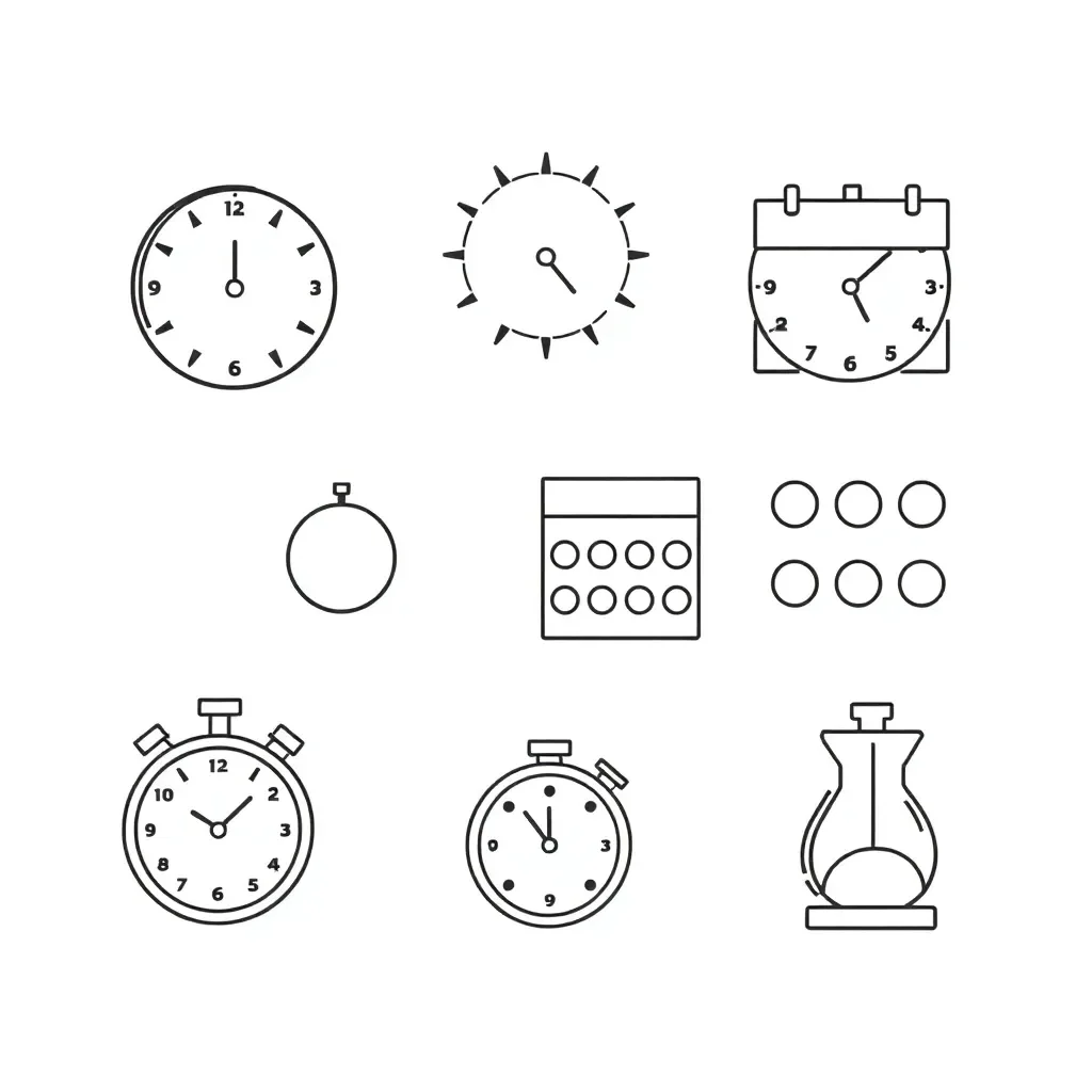 Clock and time illustration