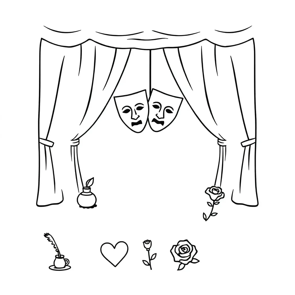 Romeo and Juliet theatre masks