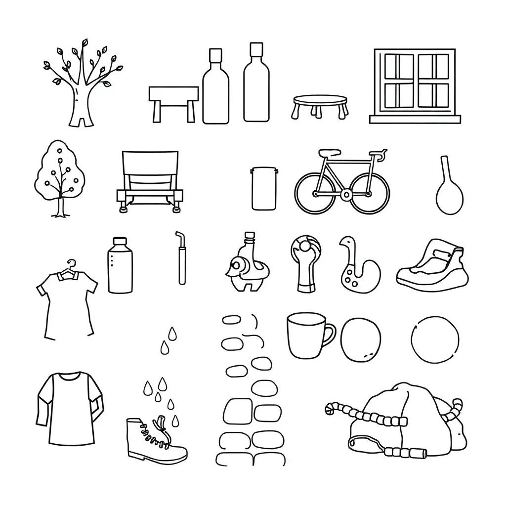 Science materials illustration