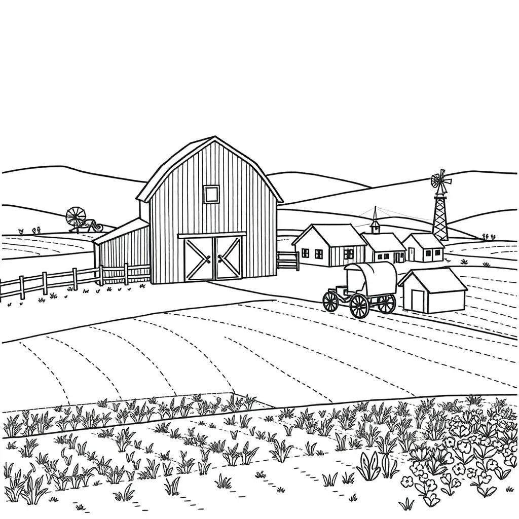 Amish horse and buggy illustration