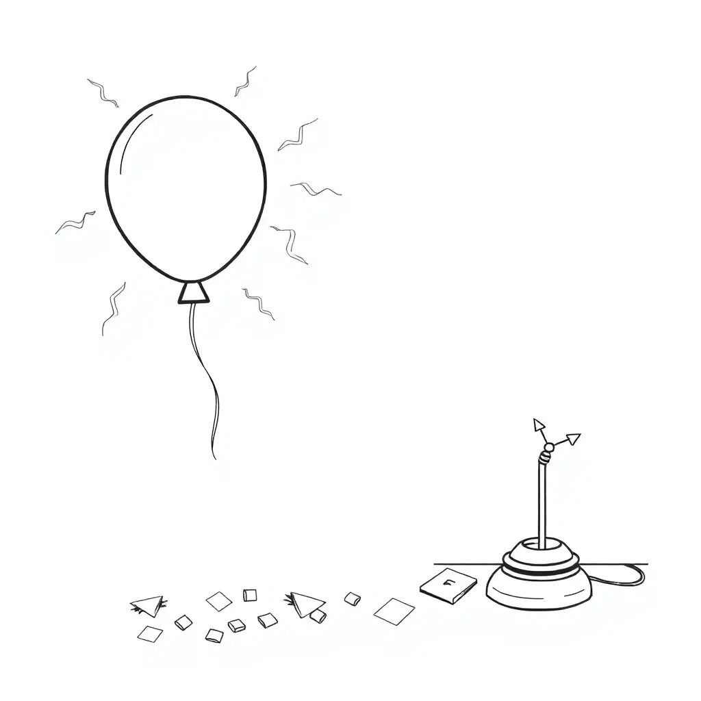 Static electricity experiment illustration
