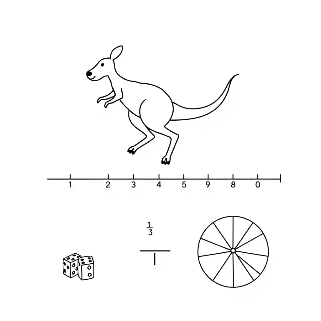 Fractions and probability illustration