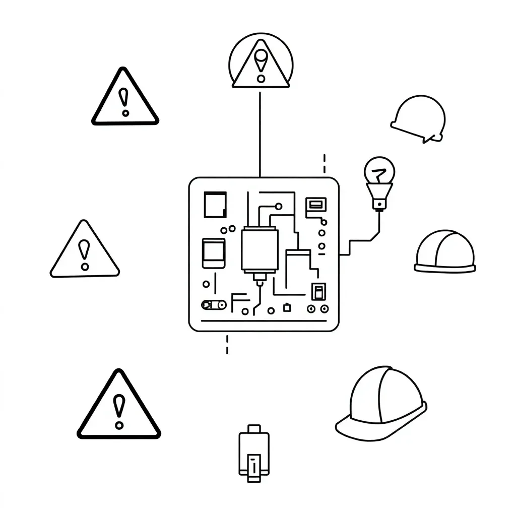 Electrical circuit components illustration