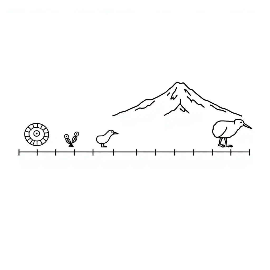 Number line with decimal points illustration