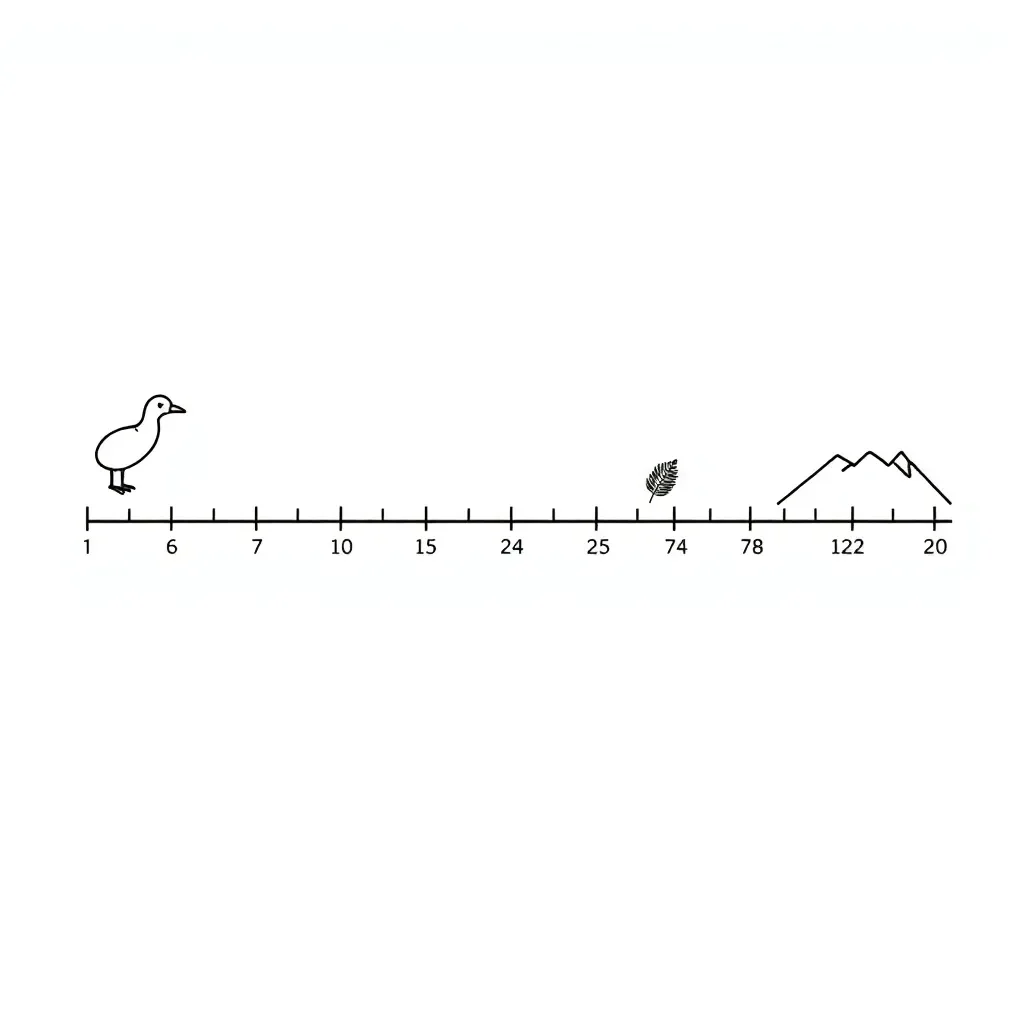Number line with tenths illustration