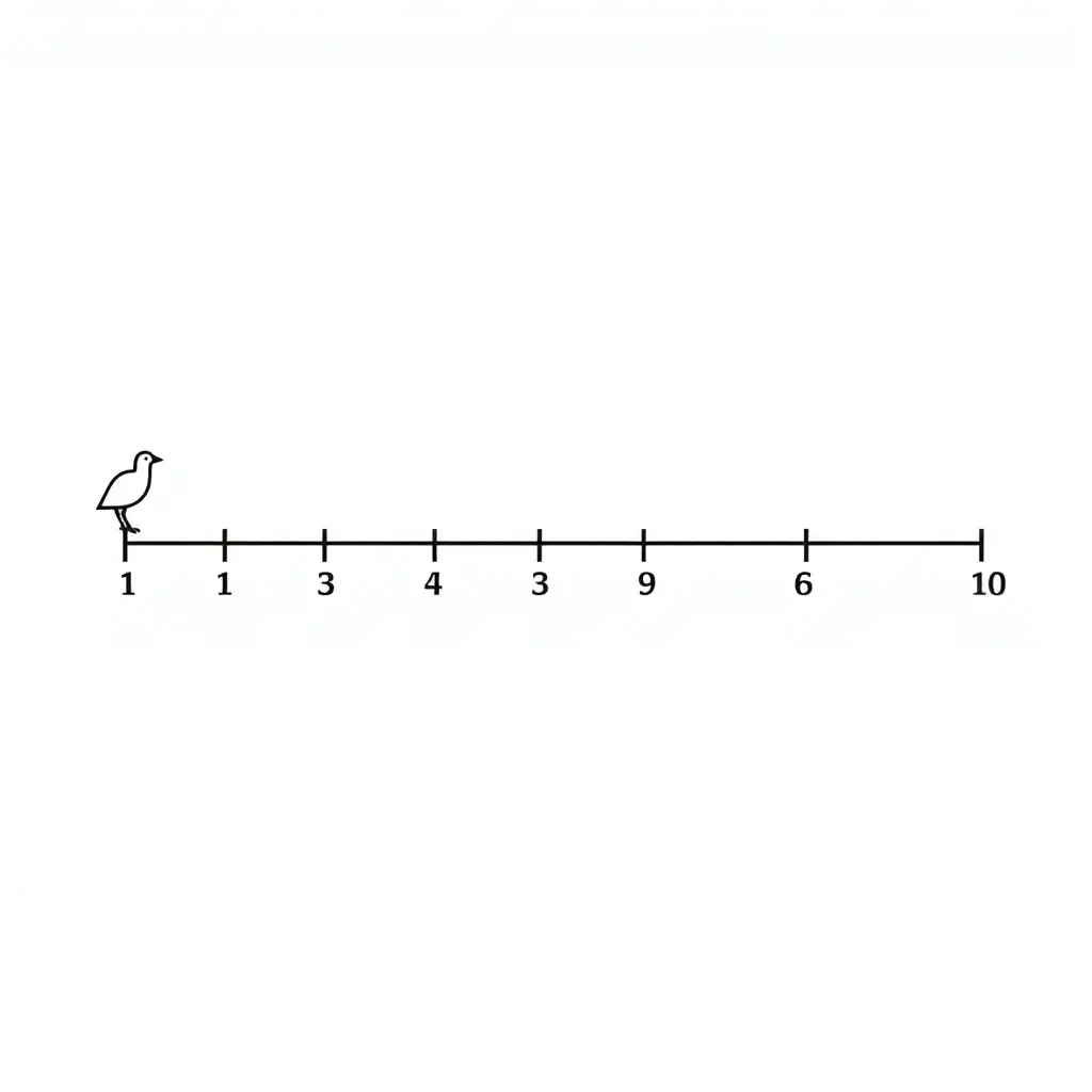 Number line with tenths illustration