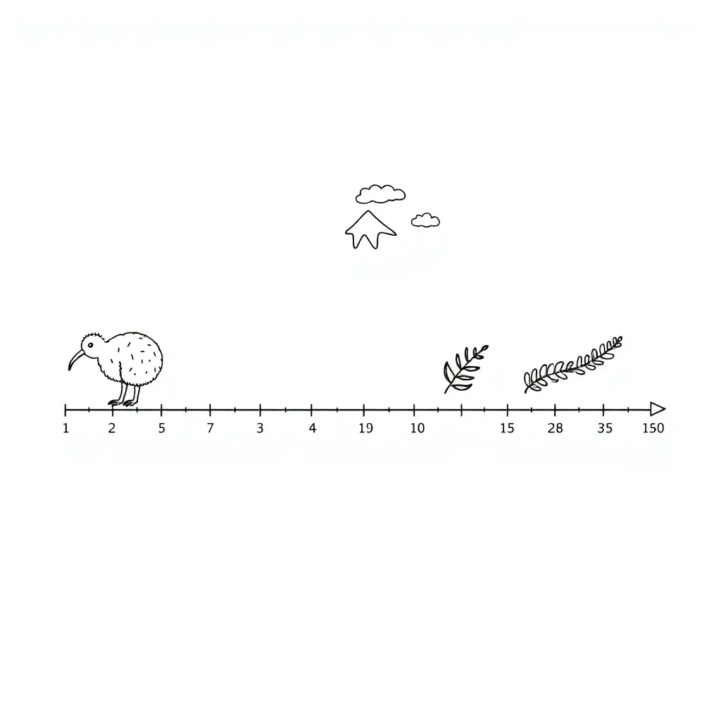 Number line with decimal points