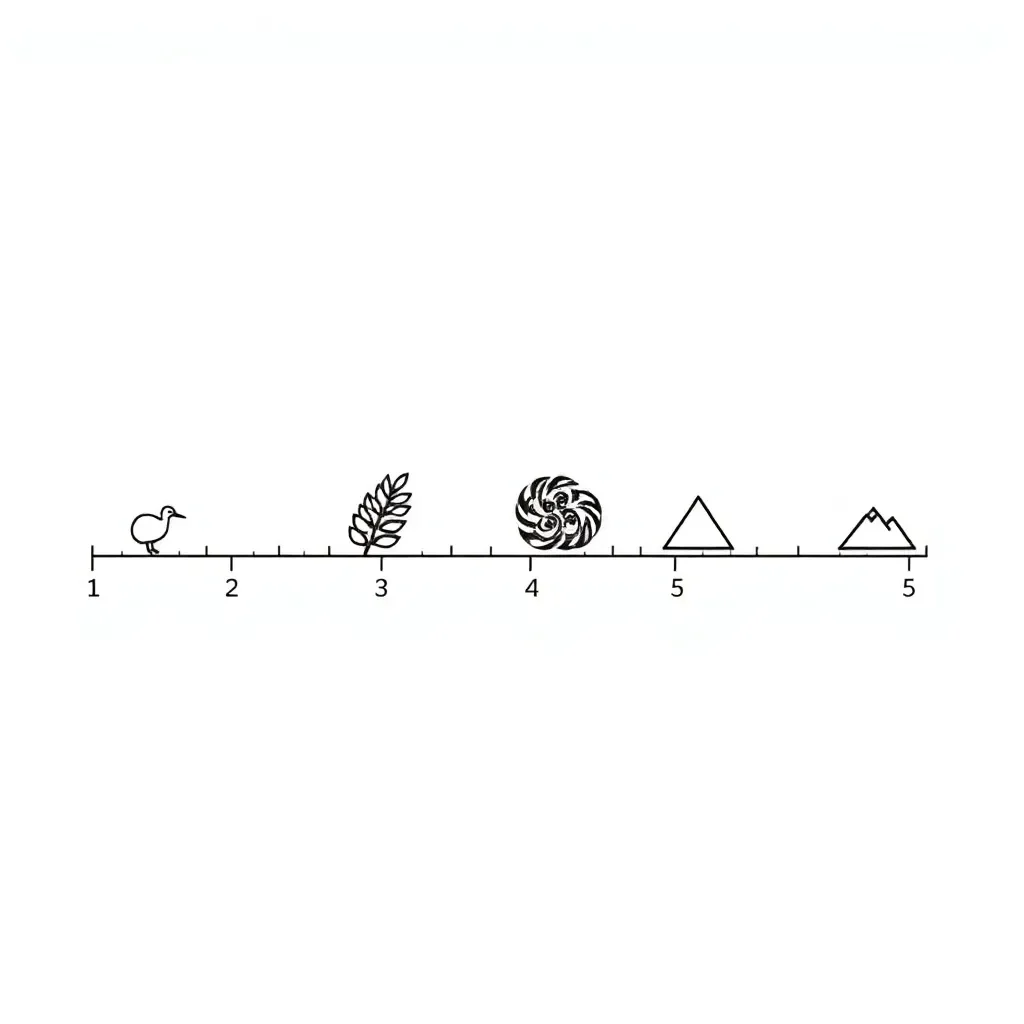 Number line with decimal tenths illustration