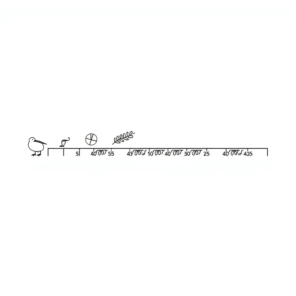 Number line with tenths illustration