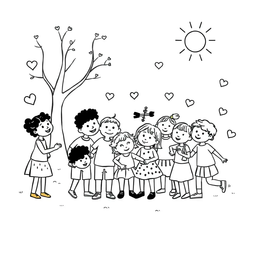 Happy children playing together