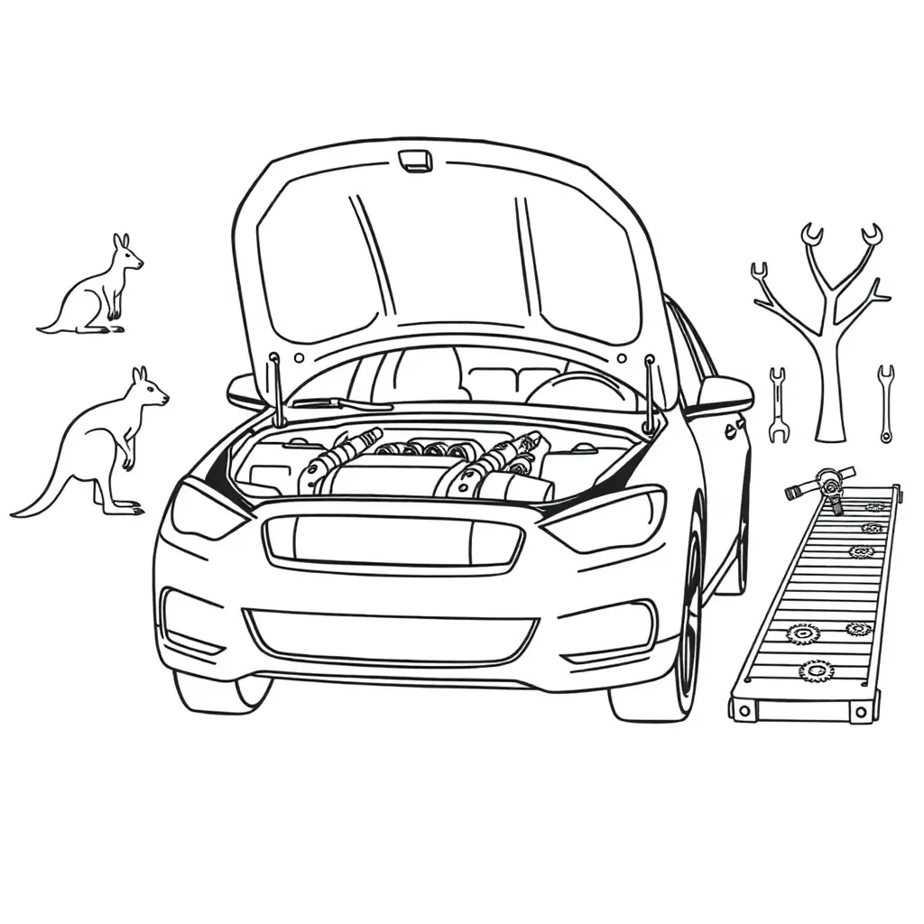 Car engine diagram