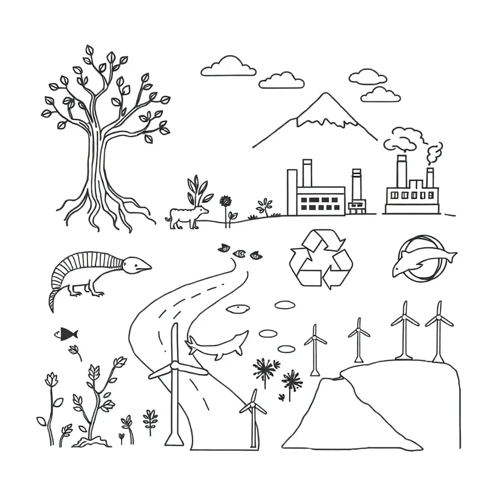 Environmental science illustration
