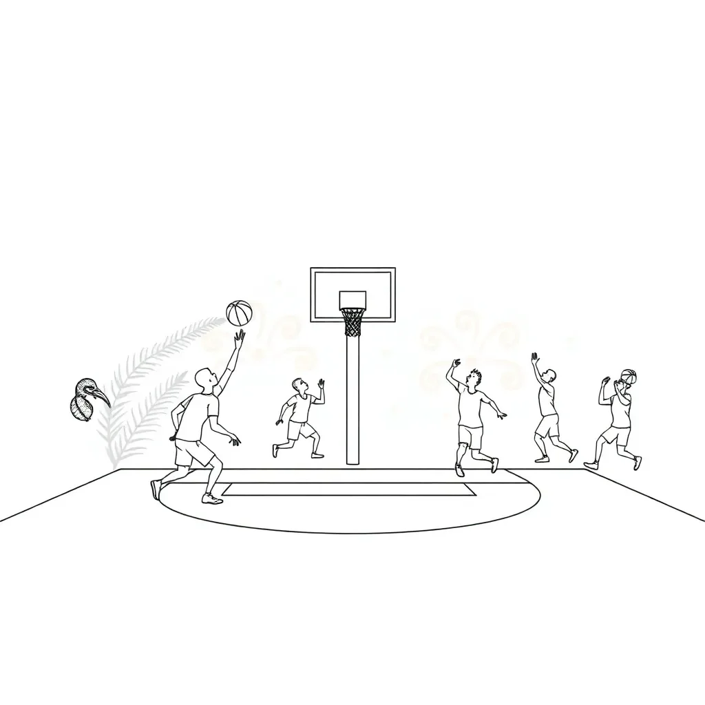 Basketball player shooting