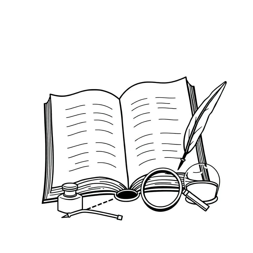 Student reading a book