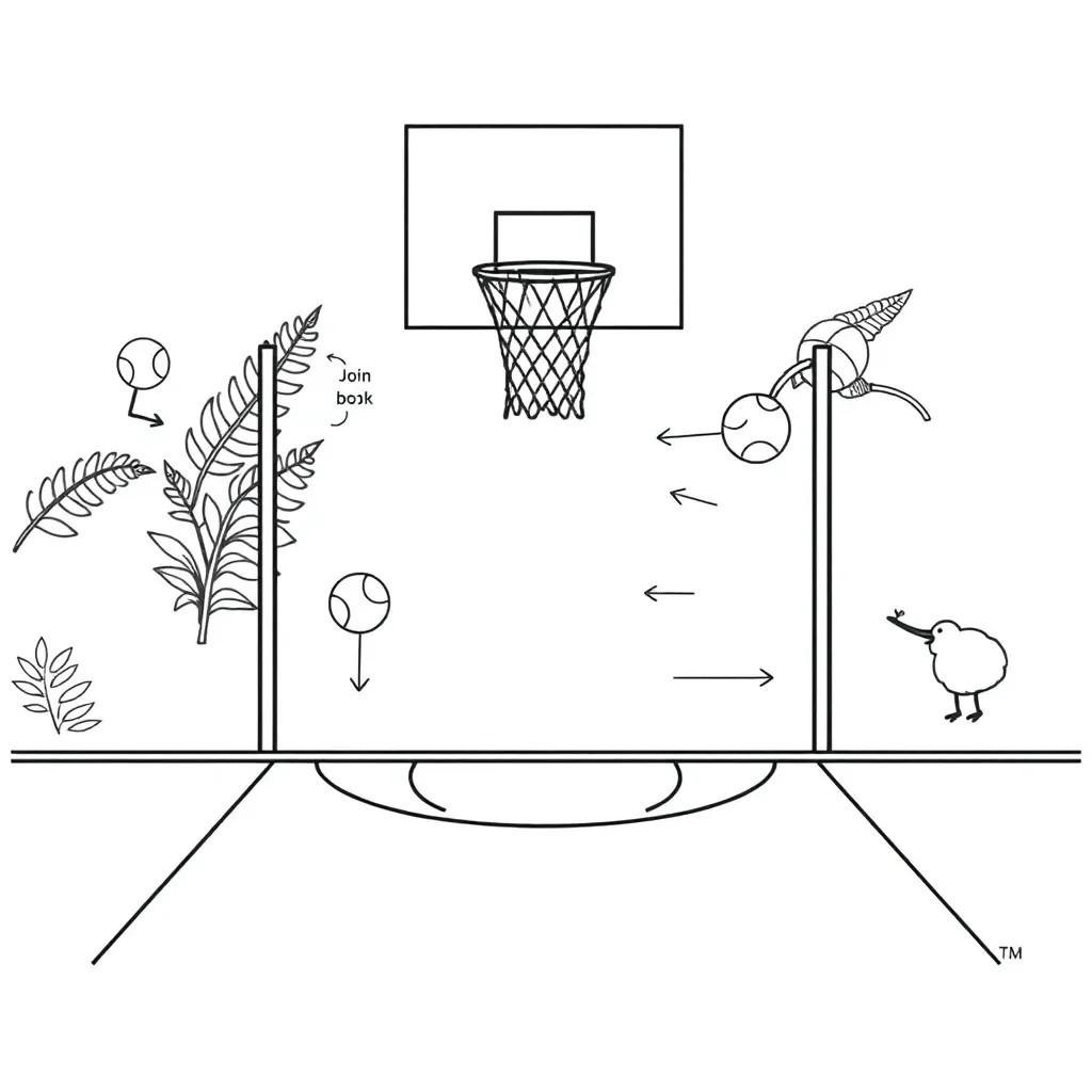 Basketball skills illustration
