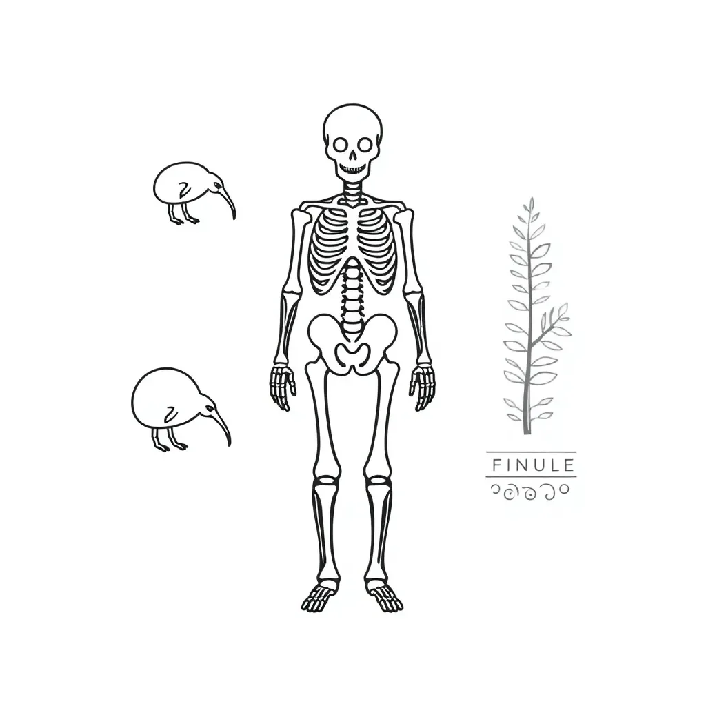 Human skeleton diagram