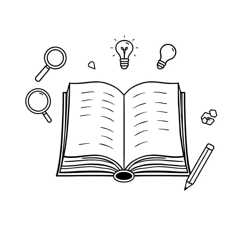 Student reading a book