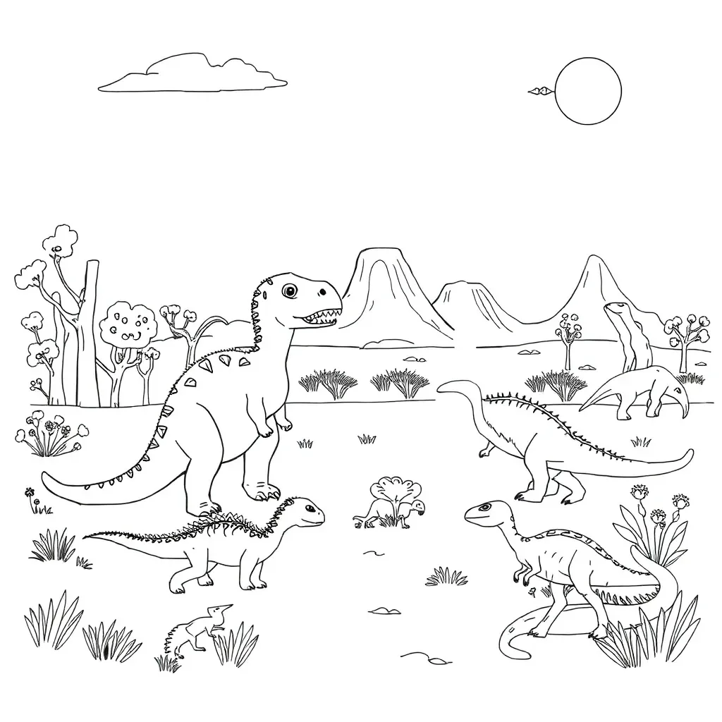 Dinosaur fossil illustration