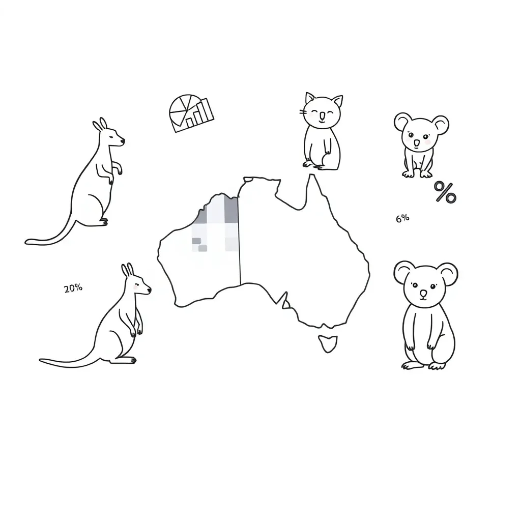 Percentage symbols and calculator illustration