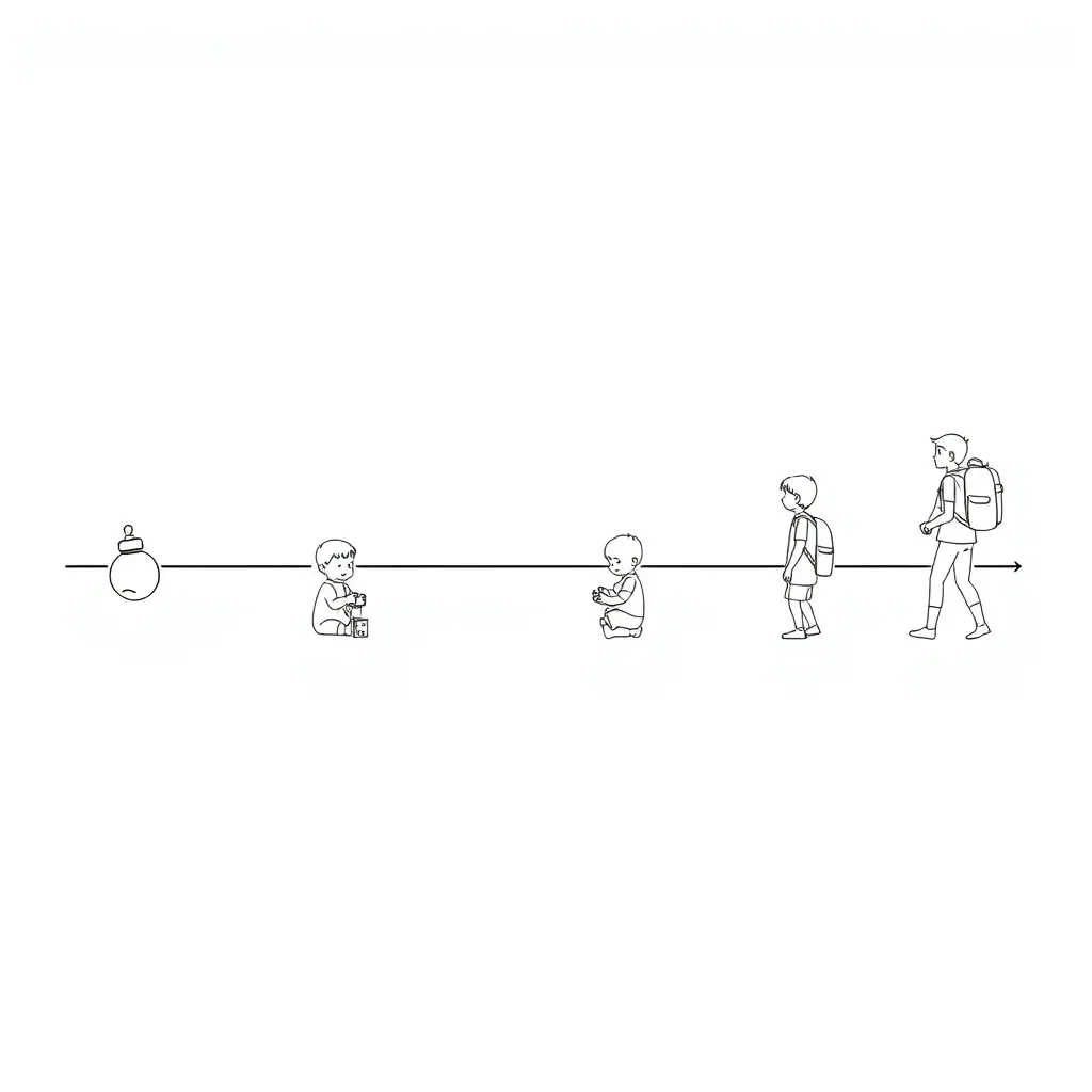 Human development stages illustration