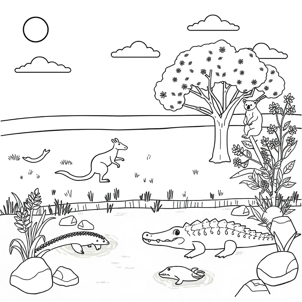 Animal adaptations illustration