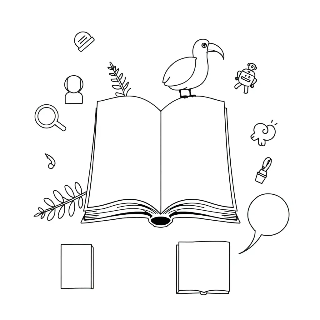 Stack of books illustration